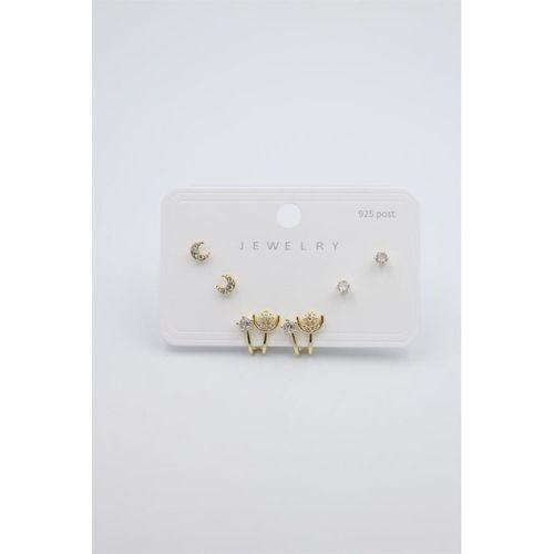 Çoklu Set Küpe - Altın