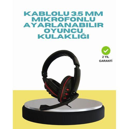 Kırmızı Işıklı  Kulaklığı Kablolu Mikrofonlu Profesyonel