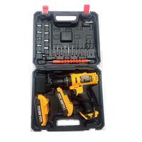 Mager 12V 1.2A  Çift Metal Şanzuman Çift Akülü Darbeli Matkap + 27 Parça Set