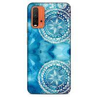 Xiaomi Redmi 9T Uyumlu Kılıf Mavi Delisi (45) Liquid Air Kılıf Suluboya Motif