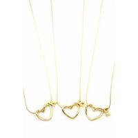 24'lü Kalp Harf Kolye - Altın