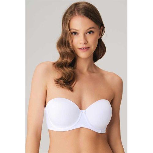 Kadın Balenli Desteksiz Dolgusuz Askısız Straplez Yumuşak Süngerli Günlük Klasik T-shirt Sütyeni