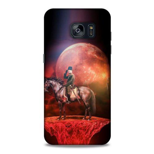 Samsung Galaxy S7 Edge Kılıf Atatürk (49) Ultra Silikon Kılıf Uzay