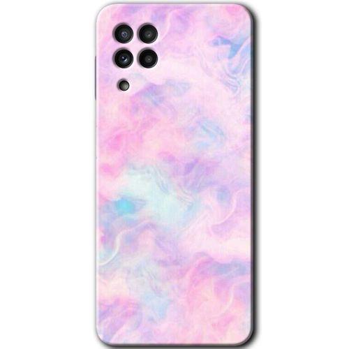 MRCİLETİSİM Samsung Galaxy M22 Kılıf Baskılı Kapak - Pembe-Duman +Tam Ekran Koruyucu
