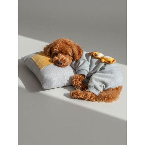 Sevimli Zürafa Köpek Uyku Seti | Penye Köpek Tulum ve Mini Yastık Takımı | Pamuklu | Tüy Dökülmesini Azaltır