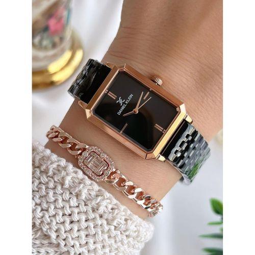 Daniel Klein Çelik Kordon 30 Metre Suya Dayanıklı Özel Tasarım Kadın Kol Saat+Bileklik VS.BLKT.0720