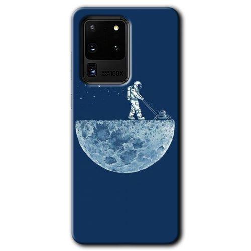 Potkal Hediye Fabrikası Samsung Galaxy S20 Ultra Kılıf HD Desen Baskılı Arka Kapak - Uzay İşçisi