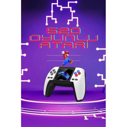 Kablosuz Oyun Konsolu Atari Game Stick Retro Konsol 520 Oyunlu