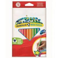 Üçgen Kuru Boya Kalemi 12 Renk