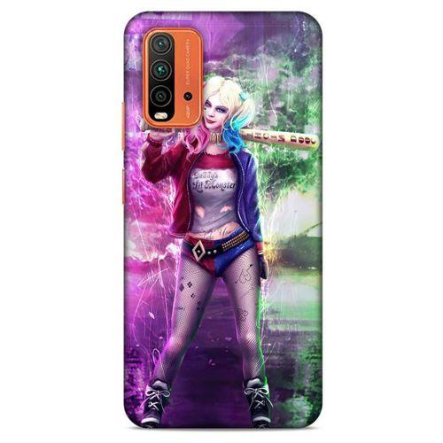 Xiaomi Redmi Note 9 4g Uyumlu Kılıf Harley Quinn (30) Silicone Case Koyu kahverengi