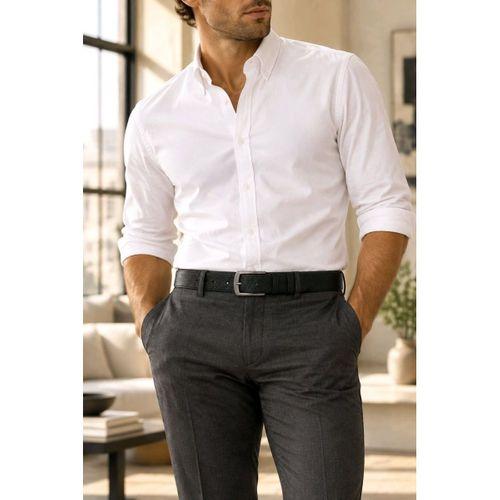 Lüks 105 cm Erkek Klasik Siyah Kemer