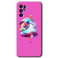 Potkal Hediye Fabrikası Oppo Reno 6 Kılıf HD Desen Baskılı Arka Kapak - Uzay Başlığı