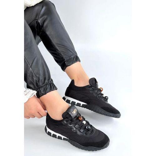 Tues Siyah Nubuk Bağcıklı Spor Ayakkabı