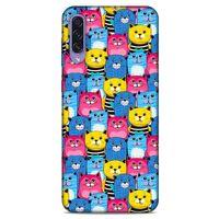 Lopard Samsung Galaxy A50s Uyumlu Kılıf Kediler (36) Glitter Kılıf Mavi Pembe