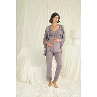 Dantelli Hamile Lohusa 3lü Pijama Takımı