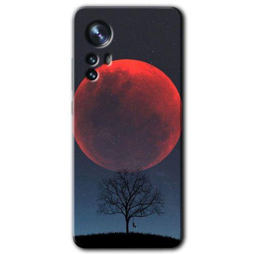 Xiaomi Mi 12 Pro HD Baskılı Kılıf + 9D Tam Ekran Koruyucu - Kanlı Ay