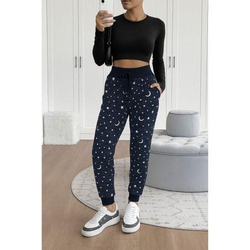 Kadın Yüksek Bel Bağcıklı Desenli Iki Iplik Pantolon