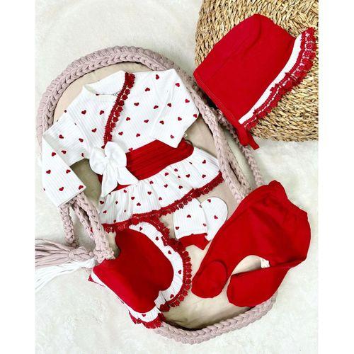 Kalp Desenli Dantel İşlemeli Hastane Çıkışı