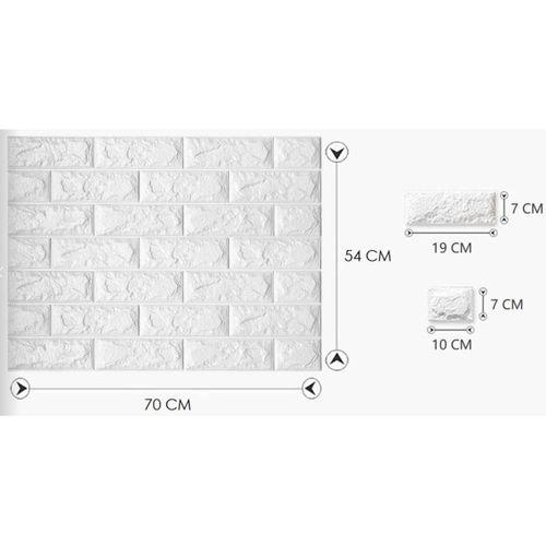 70x54 Cm Kendinden Yapışkanlı 3d Esnek Sünger Duvar Kaplama Kağıdı Paneli 10 Adet
