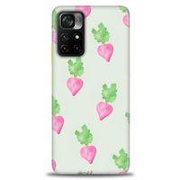 Xiaomi Redmi Note 11 Pro Plus Kılıf HD Baskılı Kılıf - Pembe Havuçlar + Tam Ekran Koruyucu
