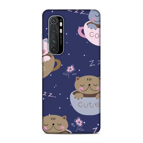 Xiaomi Mi Note 10 Lite Kılıf Cute Kedi Arka Kapak Silikon Koruma Full Koruyucu