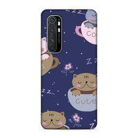 Xiaomi Mi Note 10 Lite Kılıf Cute Kedi Arka Kapak Silikon Koruma Full Koruyucu