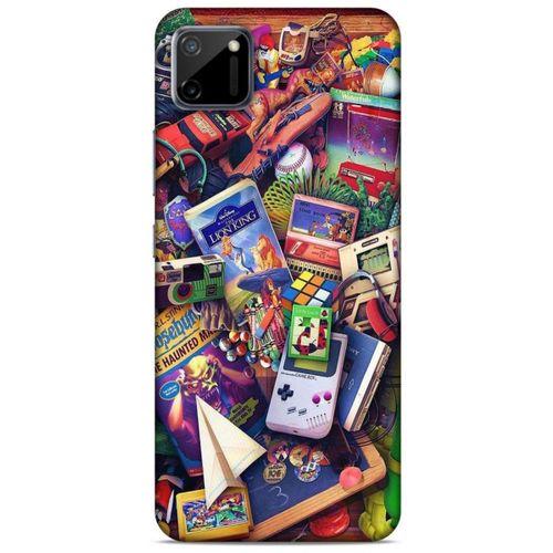 Retro (34) Desen Slim Armor Kılıf Renkli Oppo Realme C11 Kılıf