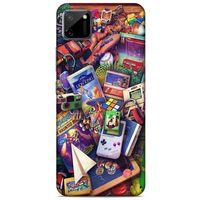 Retro (34) Desen Slim Armor Kılıf Renkli Oppo Realme C11 Kılıf