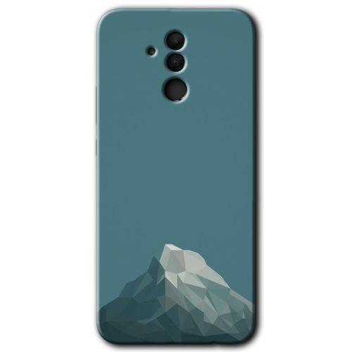 MRCİLETİSİM Huawei Mate 20 Lite Kılıf Baskılı Kapak - Alone Mountain +Tam Kaplayan Mat Seramik