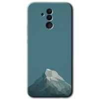 MRCİLETİSİM Huawei Mate 20 Lite Kılıf Baskılı Kapak - Alone Mountain +Tam Kaplayan Mat Seramik