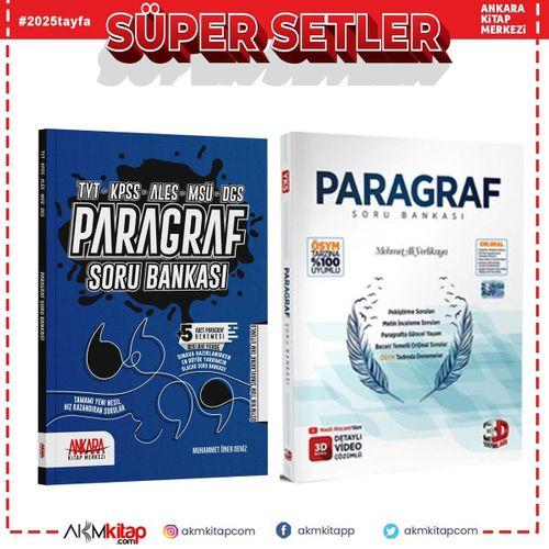 3D TYT Paragraf ve AKM Paragraf Soru Bankası Seti 2 Kitap