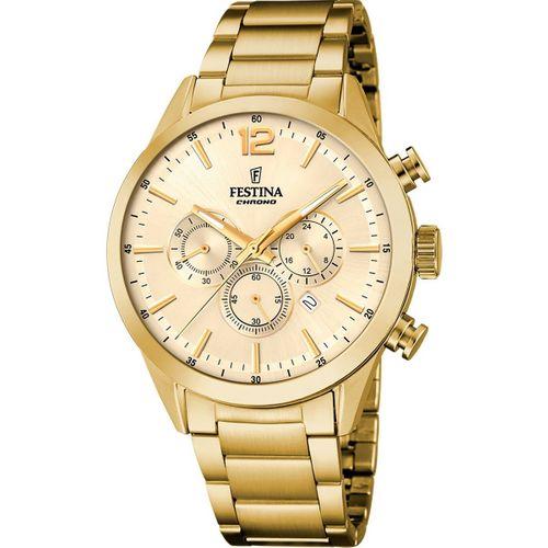 Festina F20633/4 Quartz Kronograflı Çelik Altın Rengi 44 mm Erkek Kol Saati