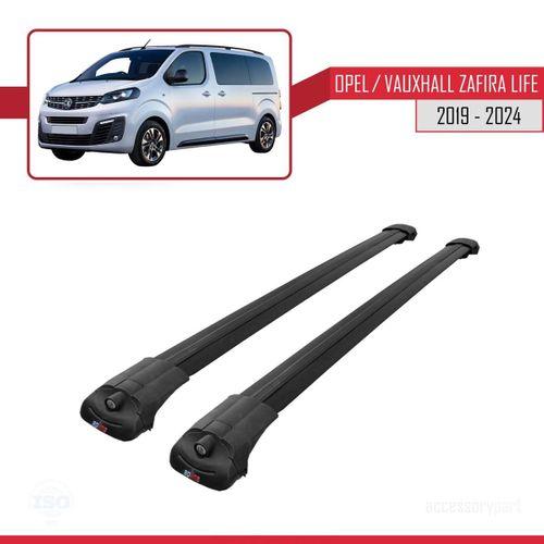 Opel / Vauxhall Zafira Life 2019 ve Sonrası ile uyumlu ACE-1 Ara Atkı Tavan Barı SİYAH