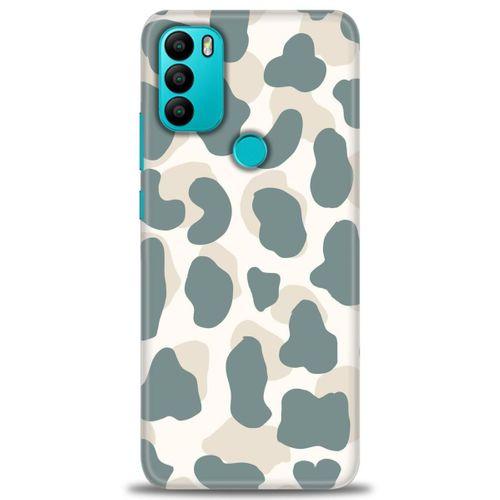 General Mobile GM 21 Plus Kılıf HD Baskılı Kılıf - Mavi Bej + Tam Ekran Koruyucu