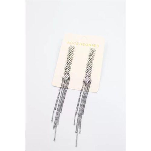 Zincir Sallantılı Küpe - Siyah