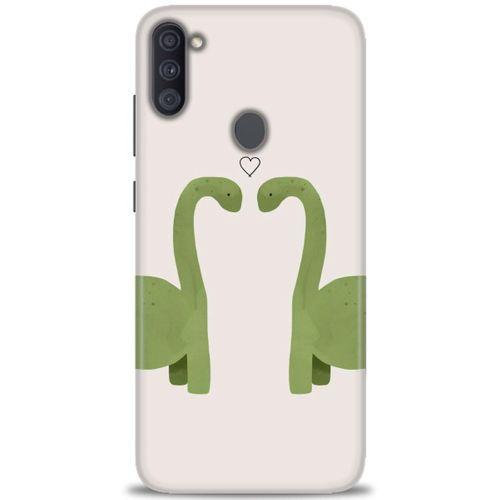 Samsung Galaxy M11 Kılıf HD Baskılı Kılıf - Dinazor Aşkı + Tam Ekran Koruyucu