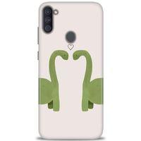 Samsung Galaxy M11 Kılıf HD Baskılı Kılıf - Dinazor Aşkı + Tam Ekran Koruyucu