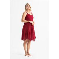 Kolsuz Vual Emel Kısa Yazlık Elbise Bordo Brd