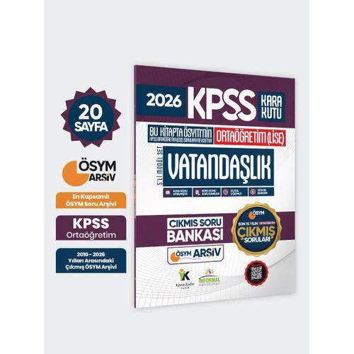 2026 FULLOrtaöğretim KPSS Vatandaşlık Kara Kutu ÖSYM Çıkmış Soru Bankası Son 15 Yıl(Sadece Lise)
