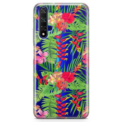 Honor View 20 Kılıf Hatmi Çiçeği Arka Kapak Koruma Desenli Full Koruyucu