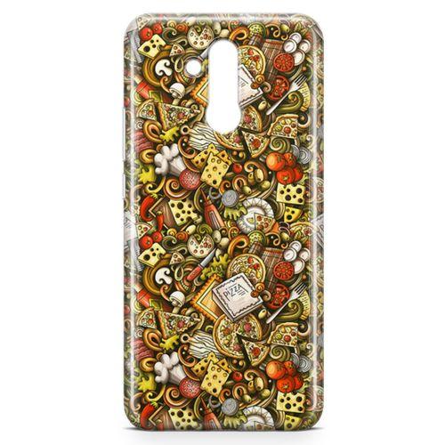 Huawei Mate 20 Lite Kılıf Doodle Restaurant Arka Kapak Koruma Desenli Full Koruyucu