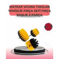 3 Parça Matkap Ucu Temizlik Fırçası Dayanıklı Naylon Kıllı
