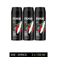 3 Adet Axe Africa Erkek Deodorant Sprey 150 ml