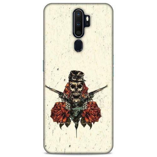 Lopard Oppo A5 2020 Uyumlu Kılıf Tattoo's (1) Kılıfı Gül İskelet