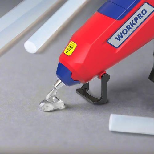 WORKPRO WP432001 7x100mm Sıcak Silikon Tabancası İçin 100 Adet Şeffaf Yedek Silikon/Mum