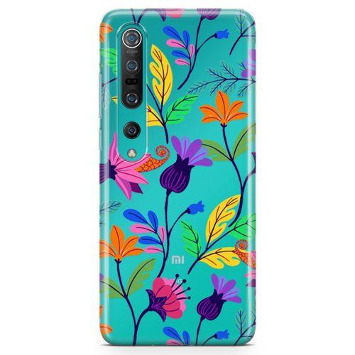 Xiaomi Mi 10 Kılıf Çiçek Cümbüşü Arka Kapak Koruma Desenli Full Koruyucu