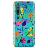 Xiaomi Mi 10 Kılıf Çiçek Cümbüşü Arka Kapak Koruma Desenli Full Koruyucu