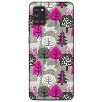 Samsung Galaxy A31 Kılıf Snowix (31) TPU Kılıf Fuşya Gri