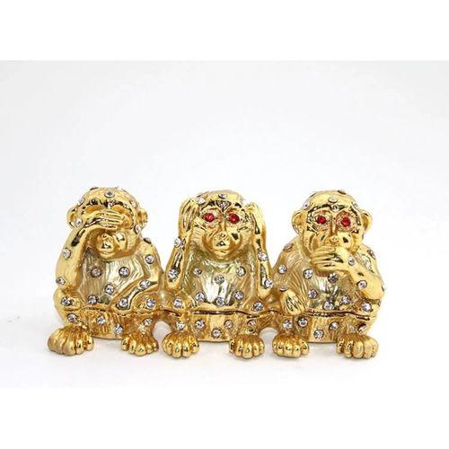 Swaroski Taşlı 3'lü Maymun Seti