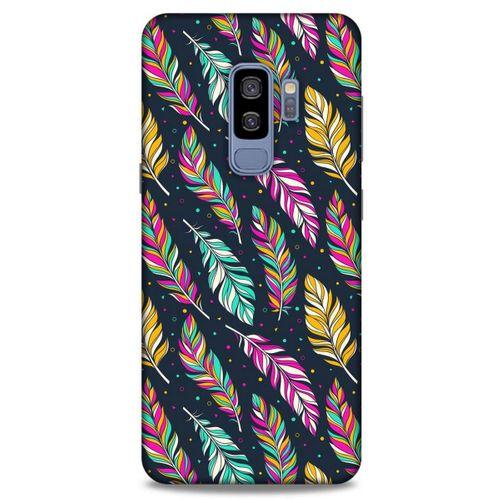 Samsung Galaxy S9 Plus Kılıf Desenli Özel Seri Tüyler (47) Crystal Flex Kılıf